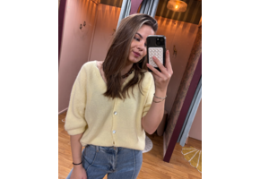 Vest Soof korte mouw geel