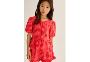 JOYK233s6 tomato-gingham cotton