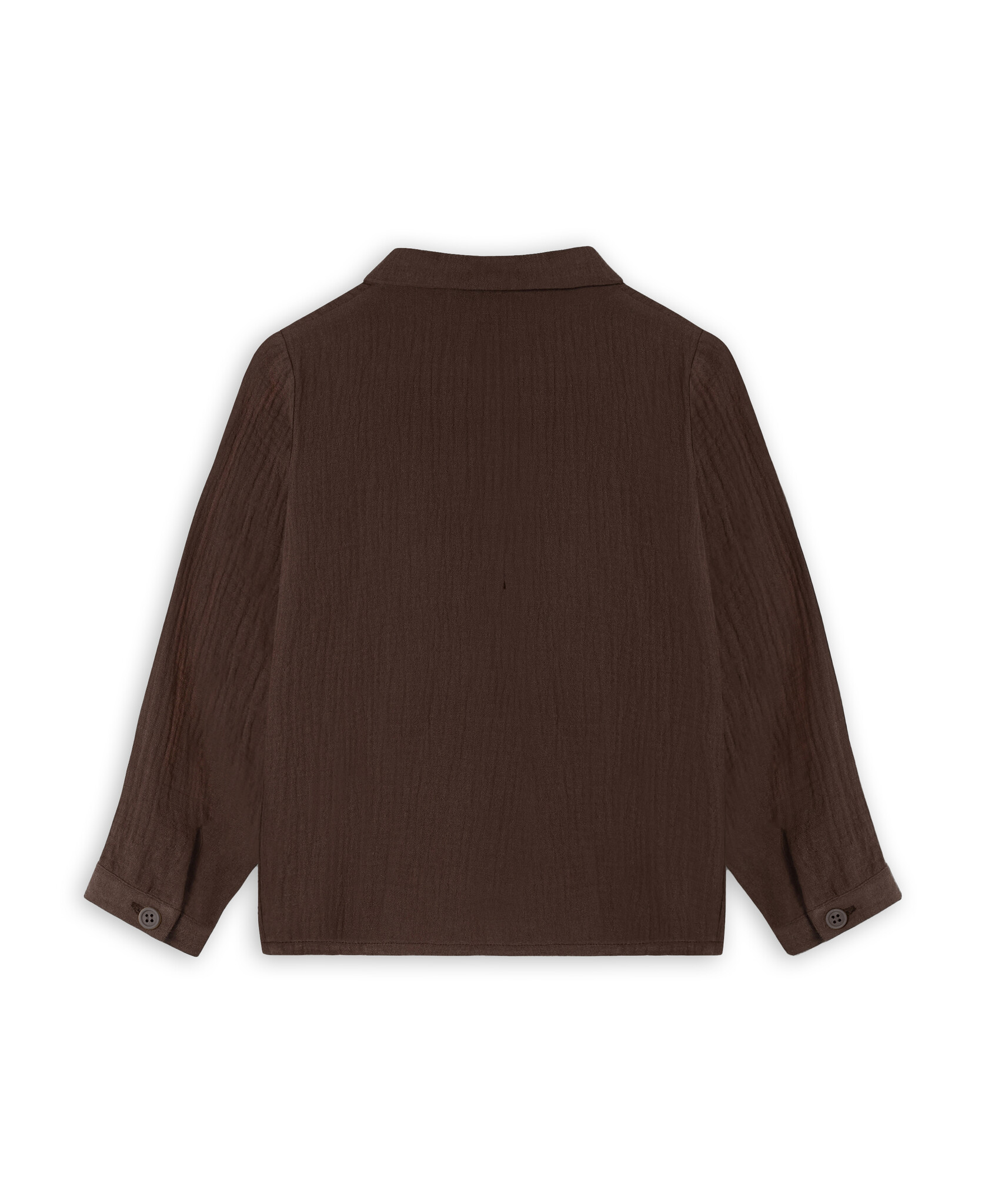 Elmo Ls Shirt Light Woven Coffee Bean