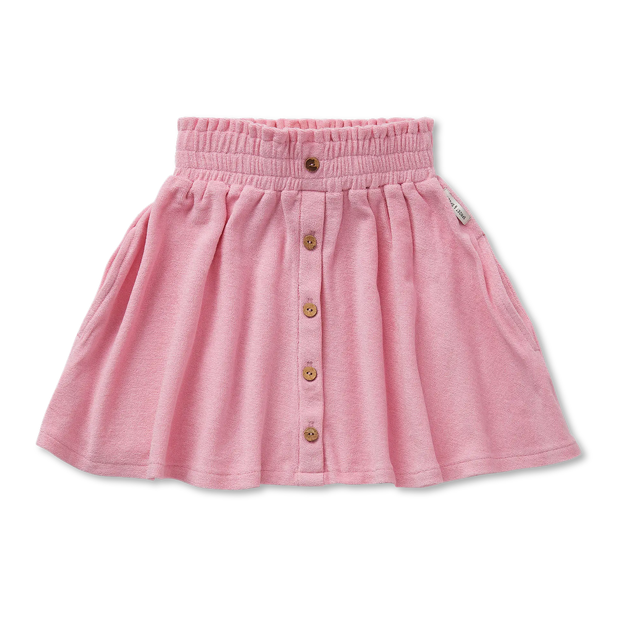 Smock Skirt Buttons Podium pink