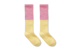Socks Colourblock Pastel Yellow