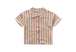 Loose Shirt Small Stripes Sesame