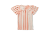 Poppy Dress Stripes Blush pink