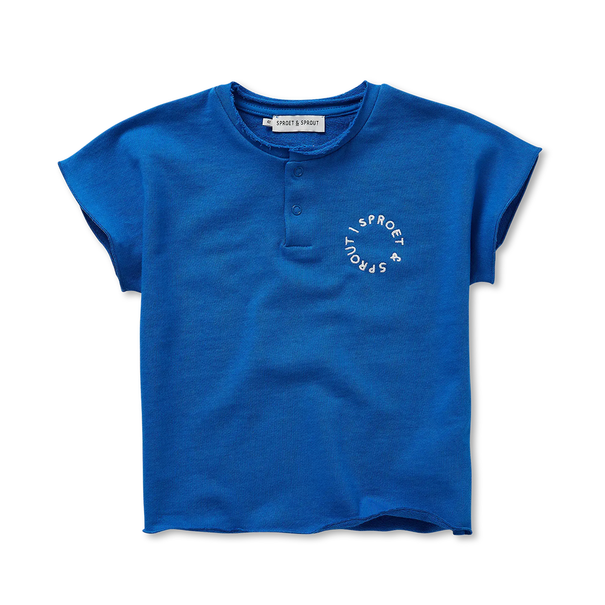 Sweat Top Grandad Sports Blue