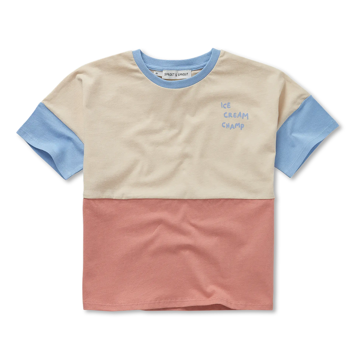T-shirt Colourblock Sesame