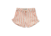 Ruffle Short Small Stripe Off-white