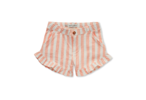 Ruffle Short Small Stripe Off-white