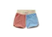 Terry Sport Shorts Colourblock Rose Dawn