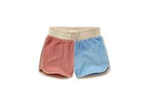 Terry Sport Shorts Colourblock Rose Dawn