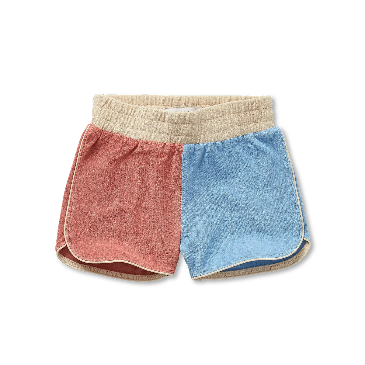 Terry Sport Shorts Colourblock Rose Dawn