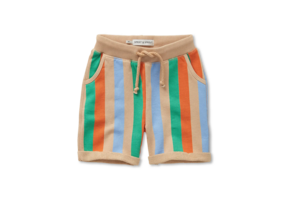 Sweat Shorts Multi Colour Stripes Sand