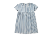 Striped A-Line Dress Denim blue