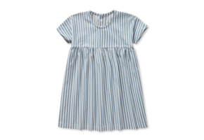 Striped A-Line Dress Denim blue