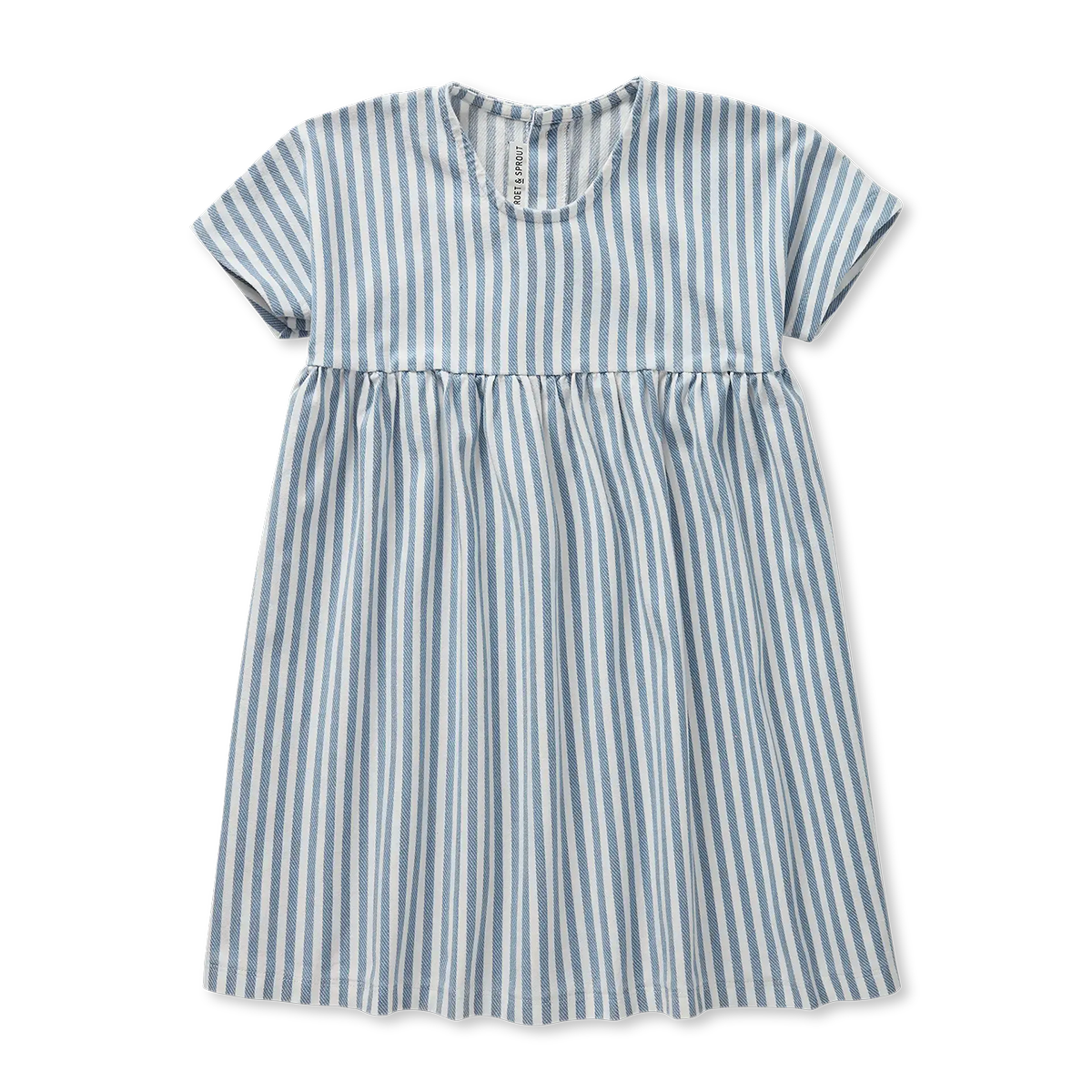 Striped A-Line Dress Denim blue