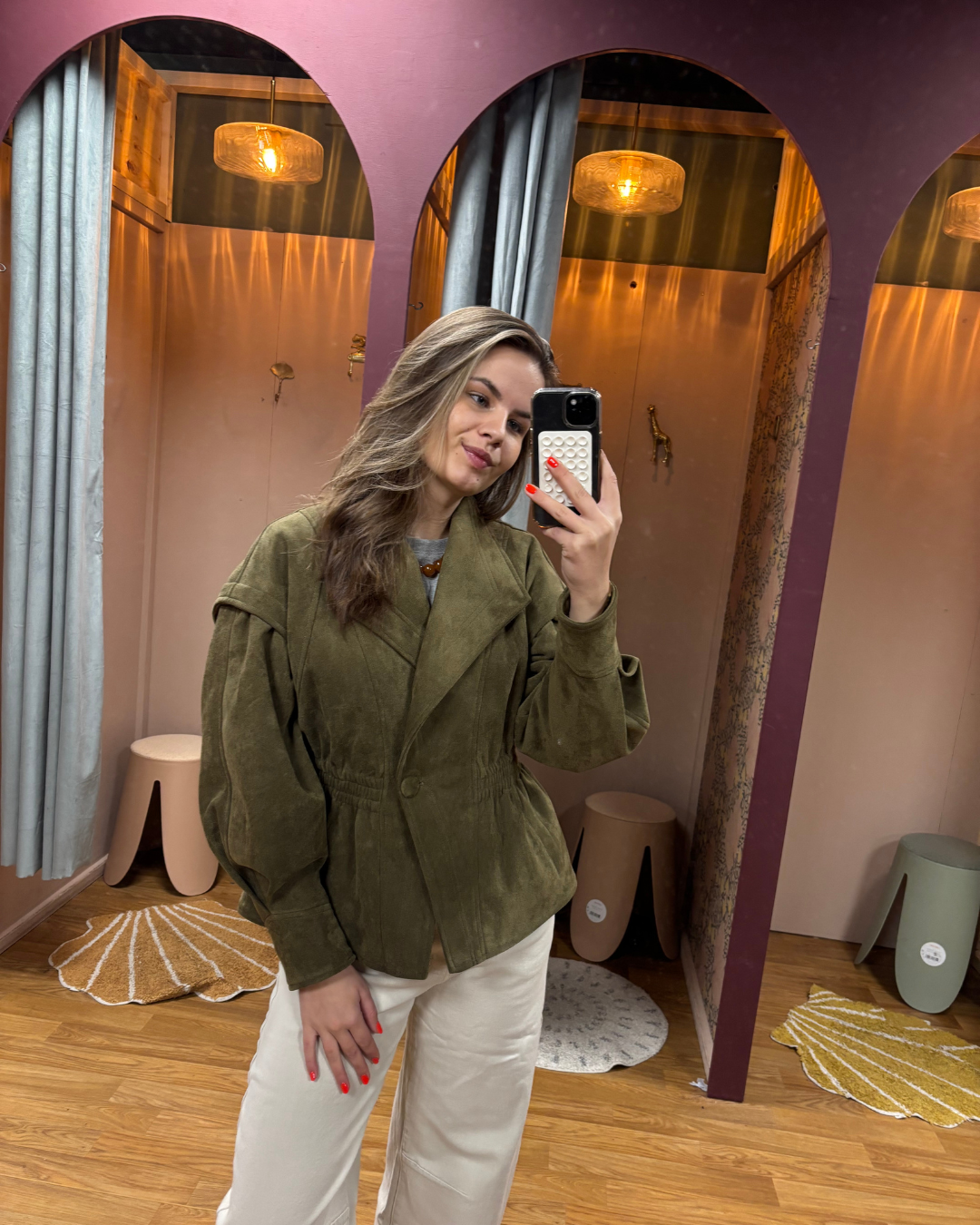 Suedine jacket Green