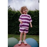 Striped Towel T-Shirt Plum