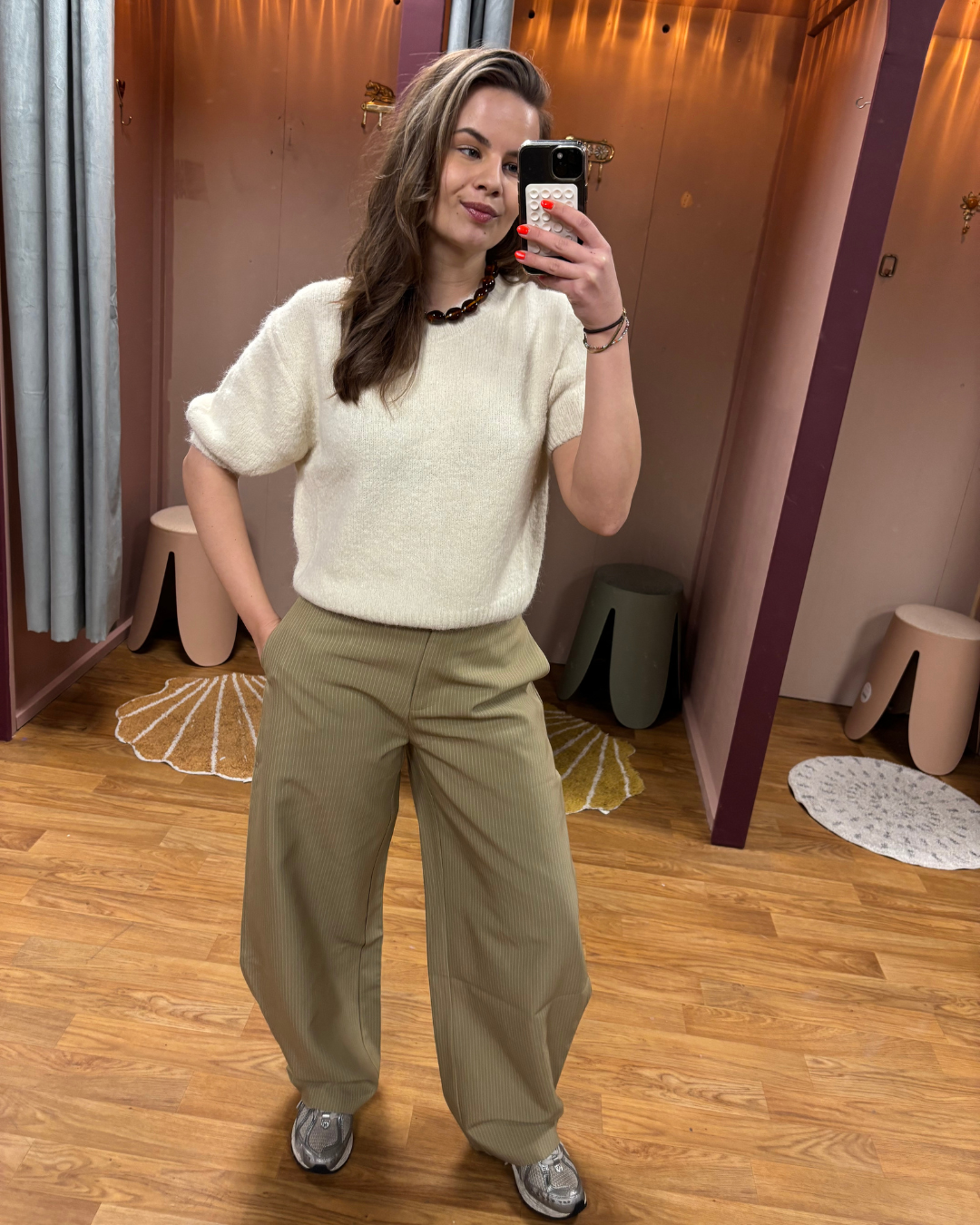 Barrel Krijtstreep Groen