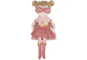 Little Dutch Knuffelpop Super Hero Rosa 35cm