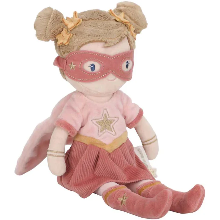 Little Dutch Knuffelpop Super Hero Rosa 35cm