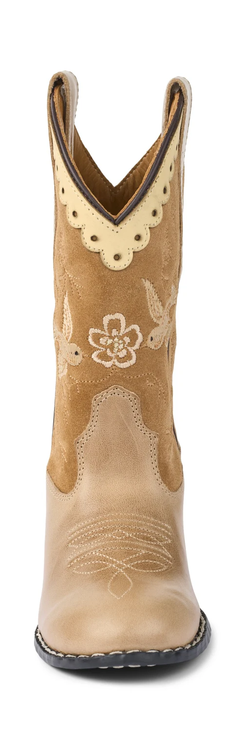 Limited Cowboy Boots High Beige Suede