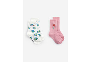Flower Short Socks Pack x 2 