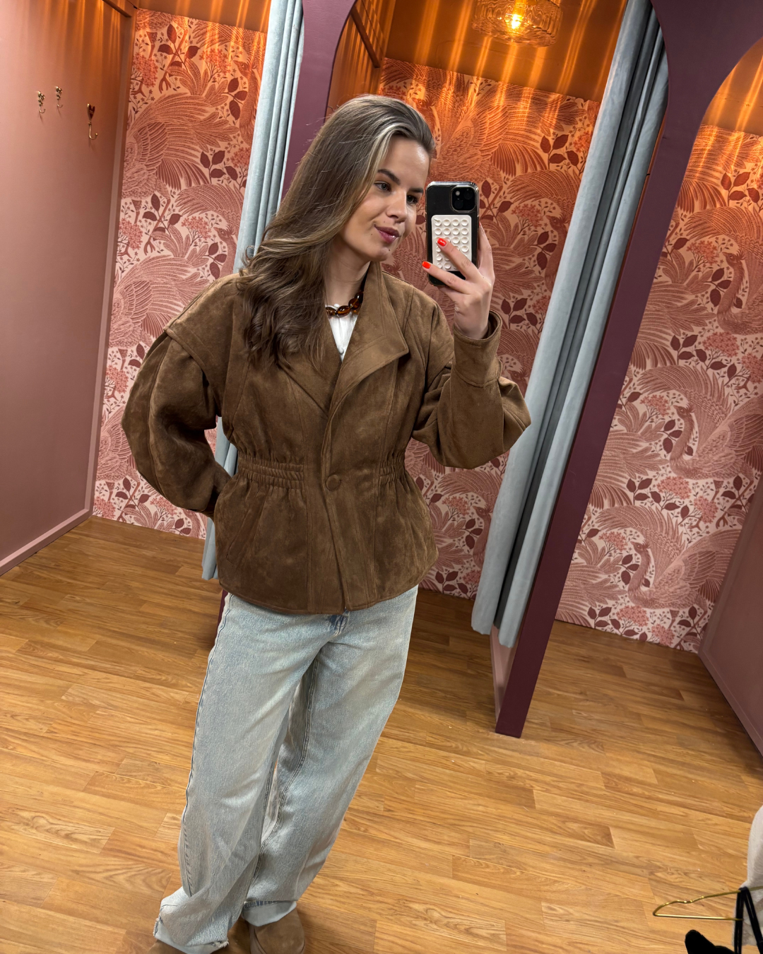 Suedine Jacket Brown