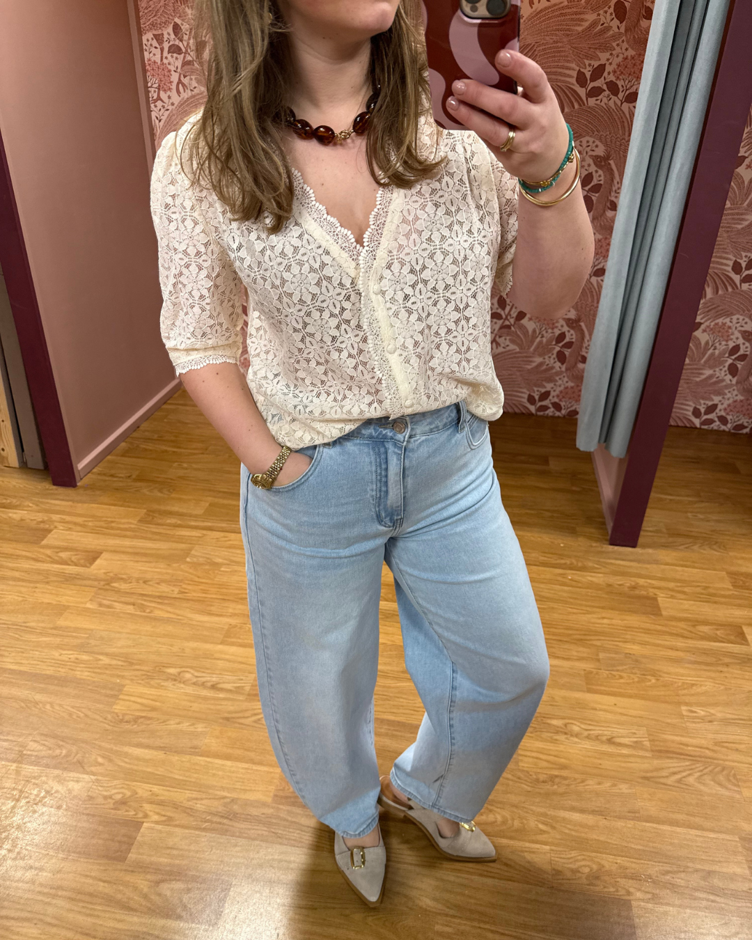 Balloon Light Blue High Waisted