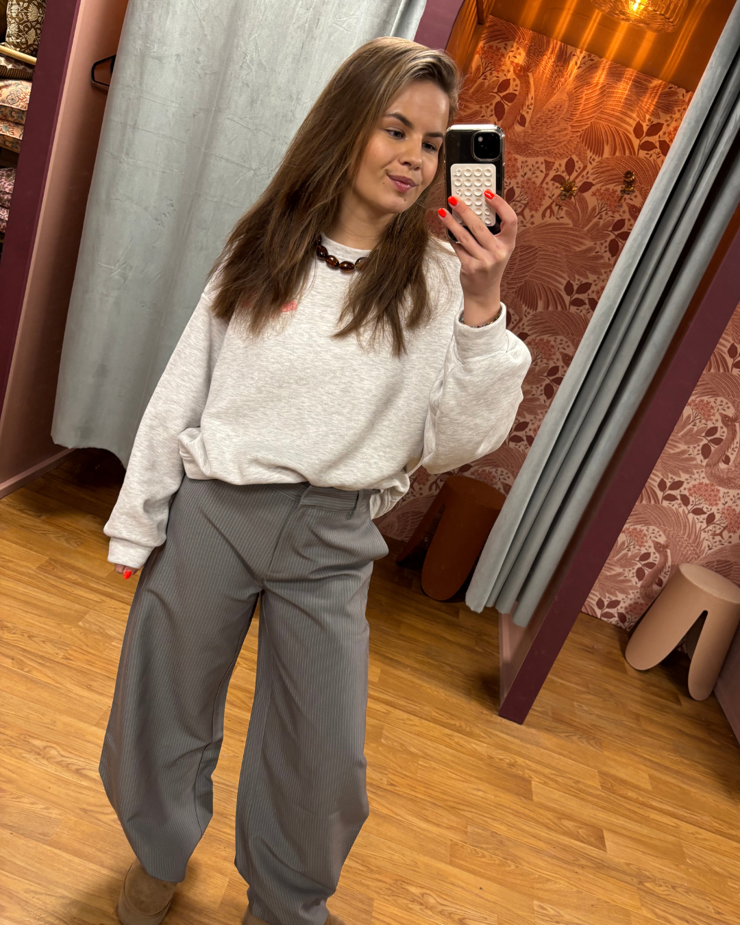 Barrel Krijtstreep Grijs