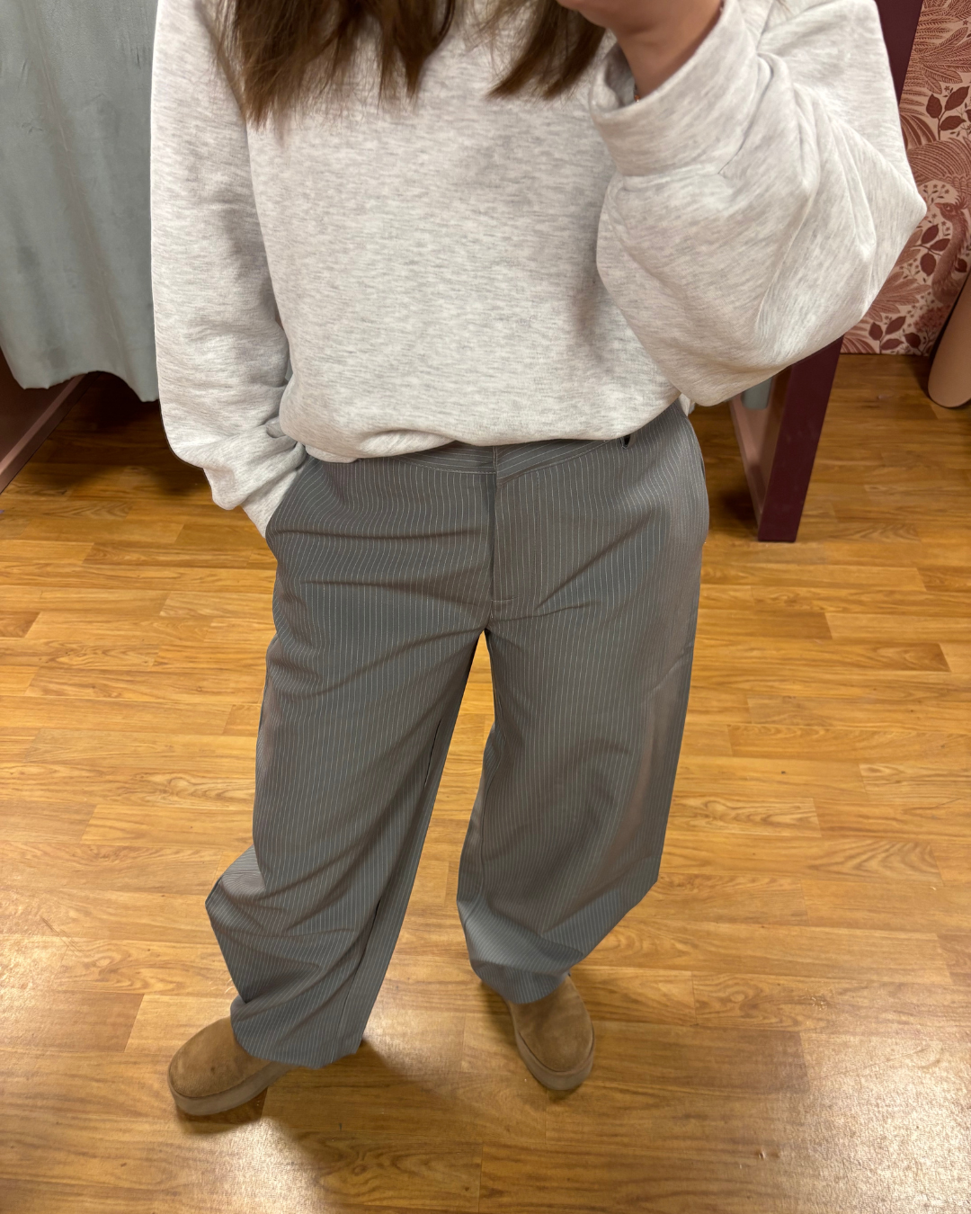 Barrel Krijtstreep Grijs