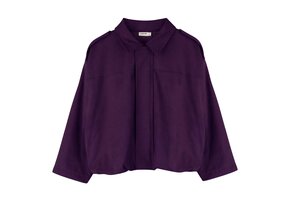 Sasha Bomber Purple Suede