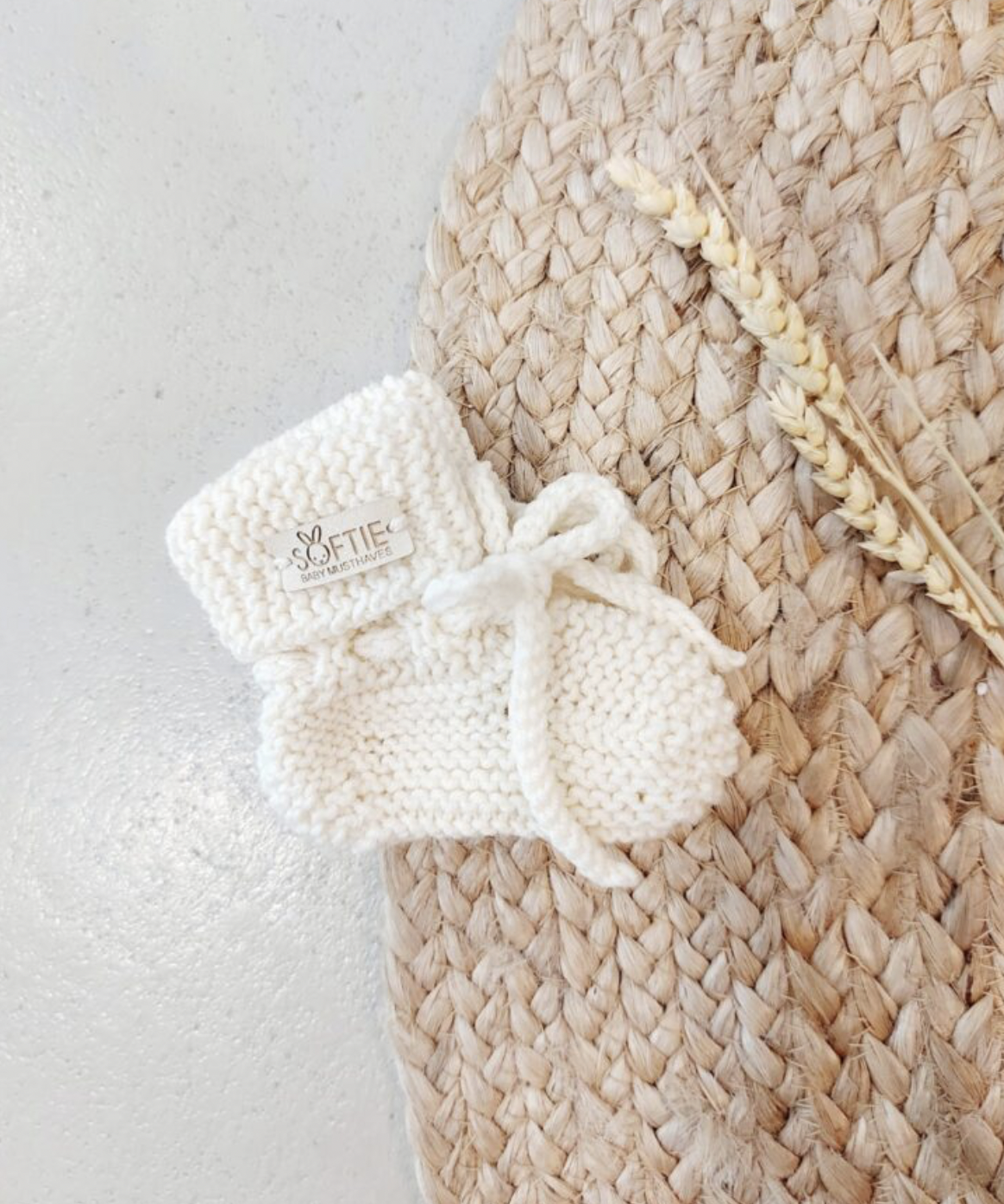 Merino Wollen Babyslofjes 0-6 Mnd Naturel