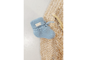 Merino Wollen Babyslofjes 0-6 Mnd Zeegroen