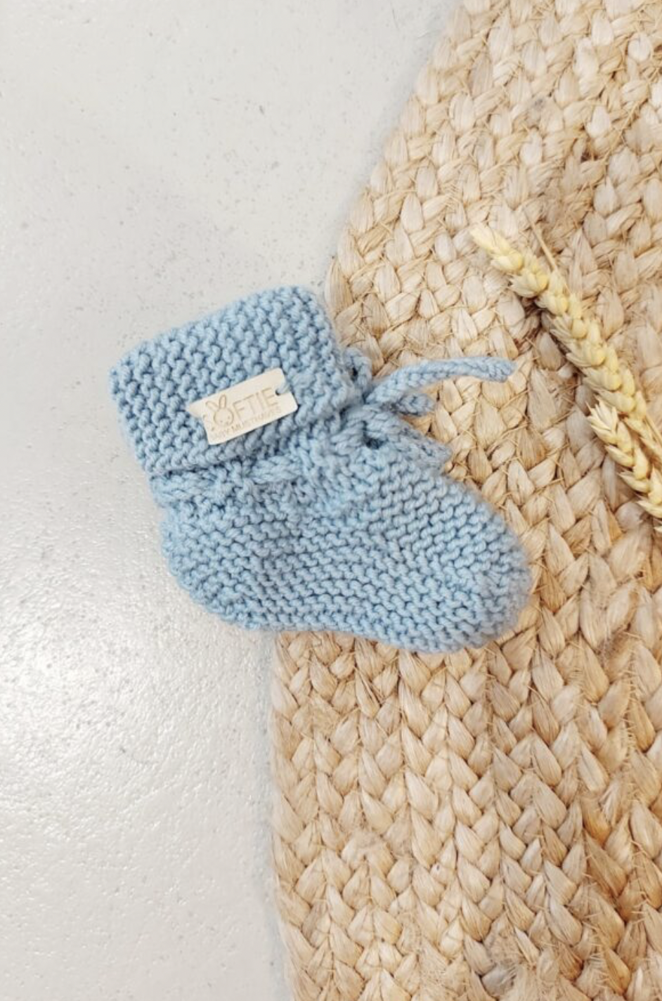 Merino Wollen Babyslofjes 0-6 Mnd Zeegroen