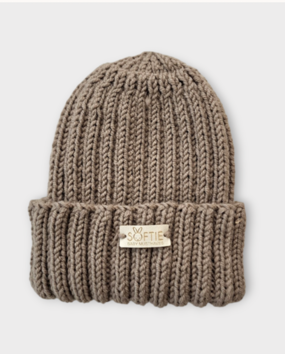 Merino Wollen Beanie 0-6 Mnd Coffee
