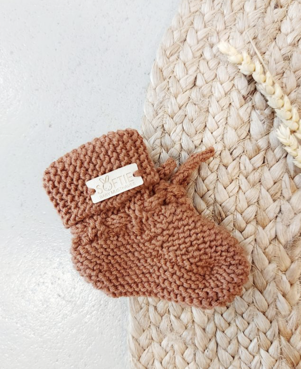 Merino Wollen Babyslofjes 0-6 Mnd Ceder