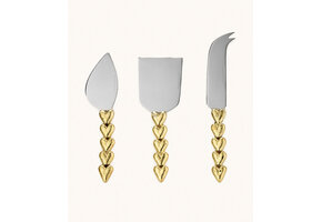 Holly Heart Cheese Set in Giftbox