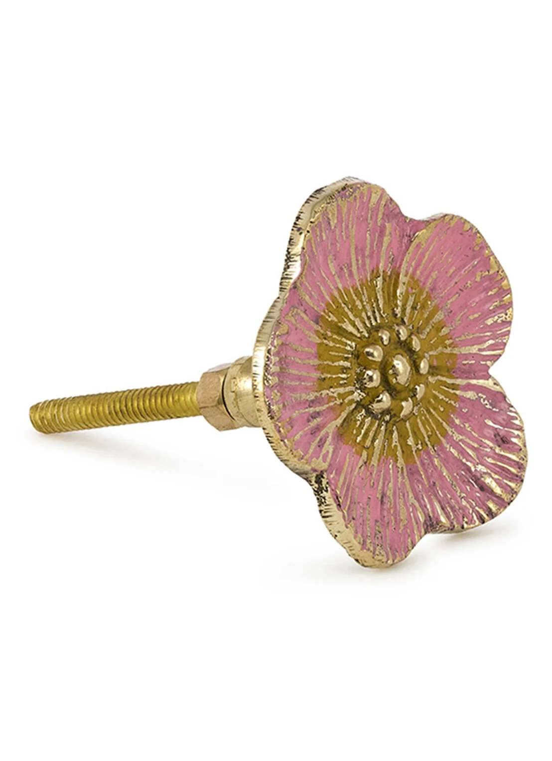 Faye Flower Knob Pink