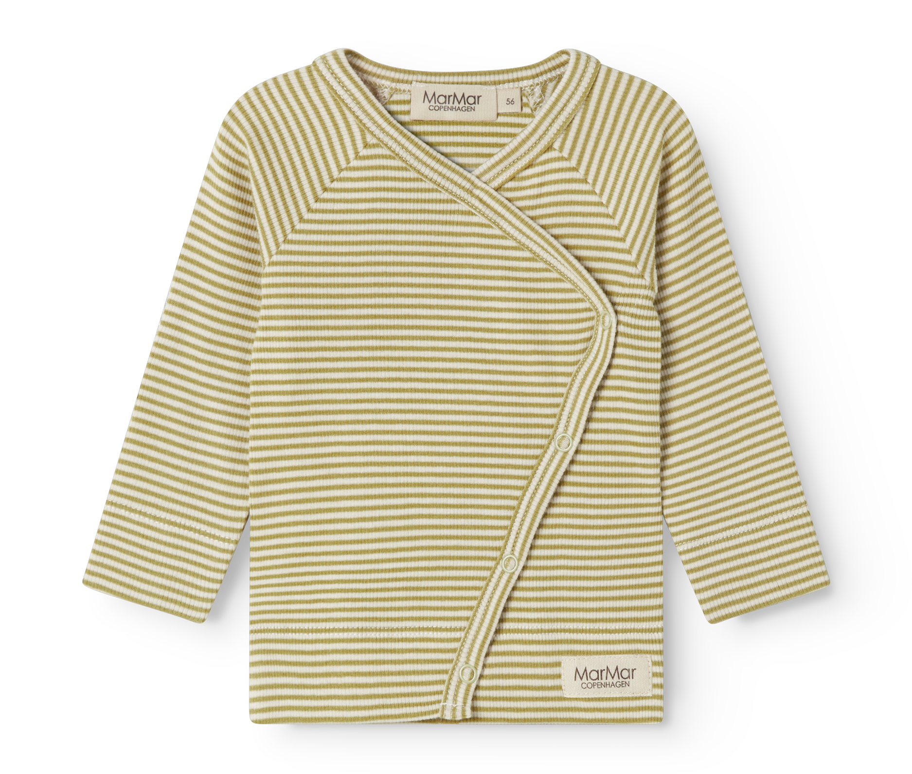 Tina Modal Fine Rib Olive Stripe