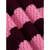 Knitted top Agnes Burgundy/coral pink