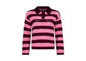 Knitted top Agnes Burgundy/coral pink
