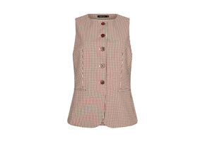Gilet Jette Brown check