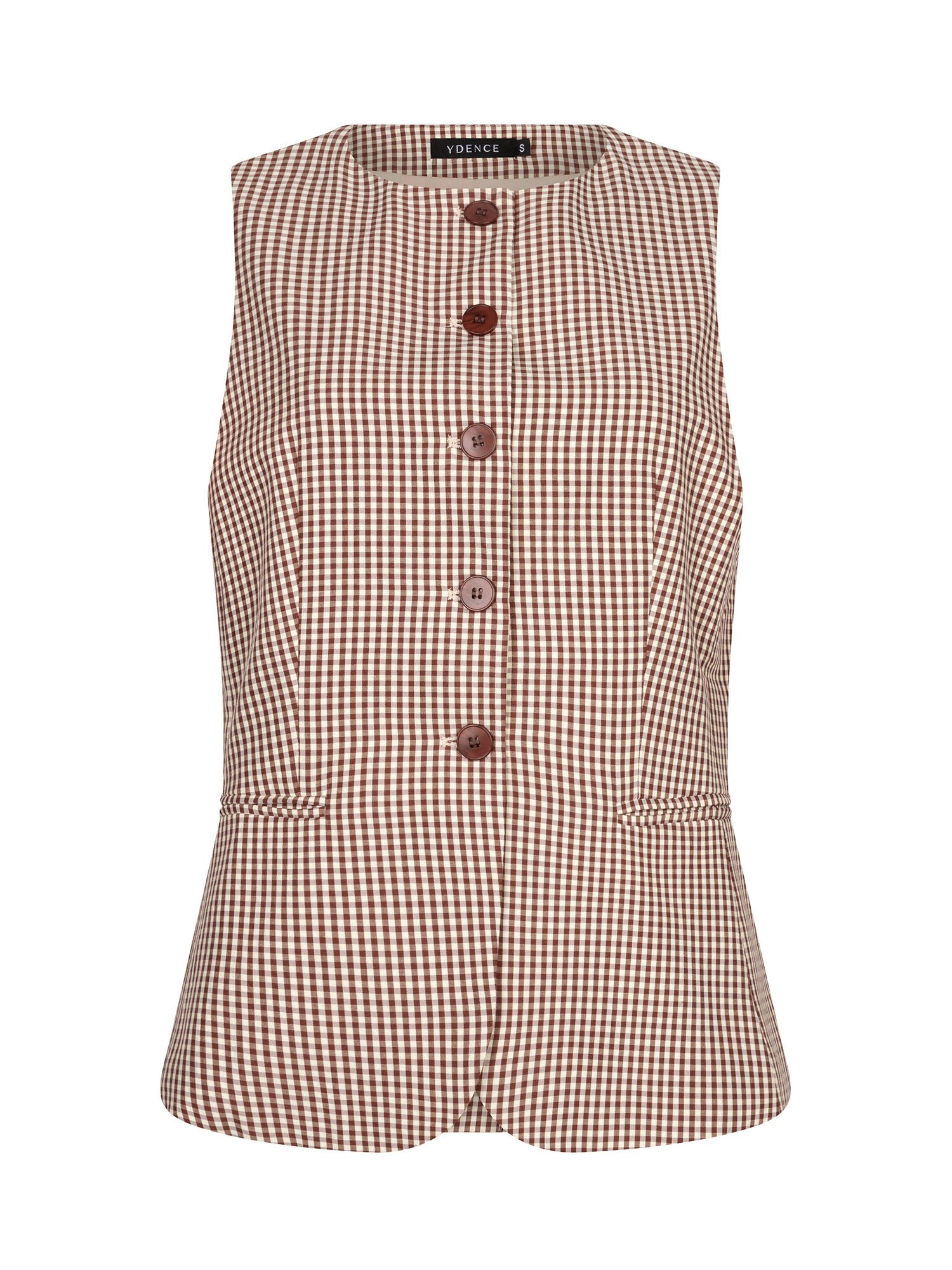 Gilet Jette Brown check