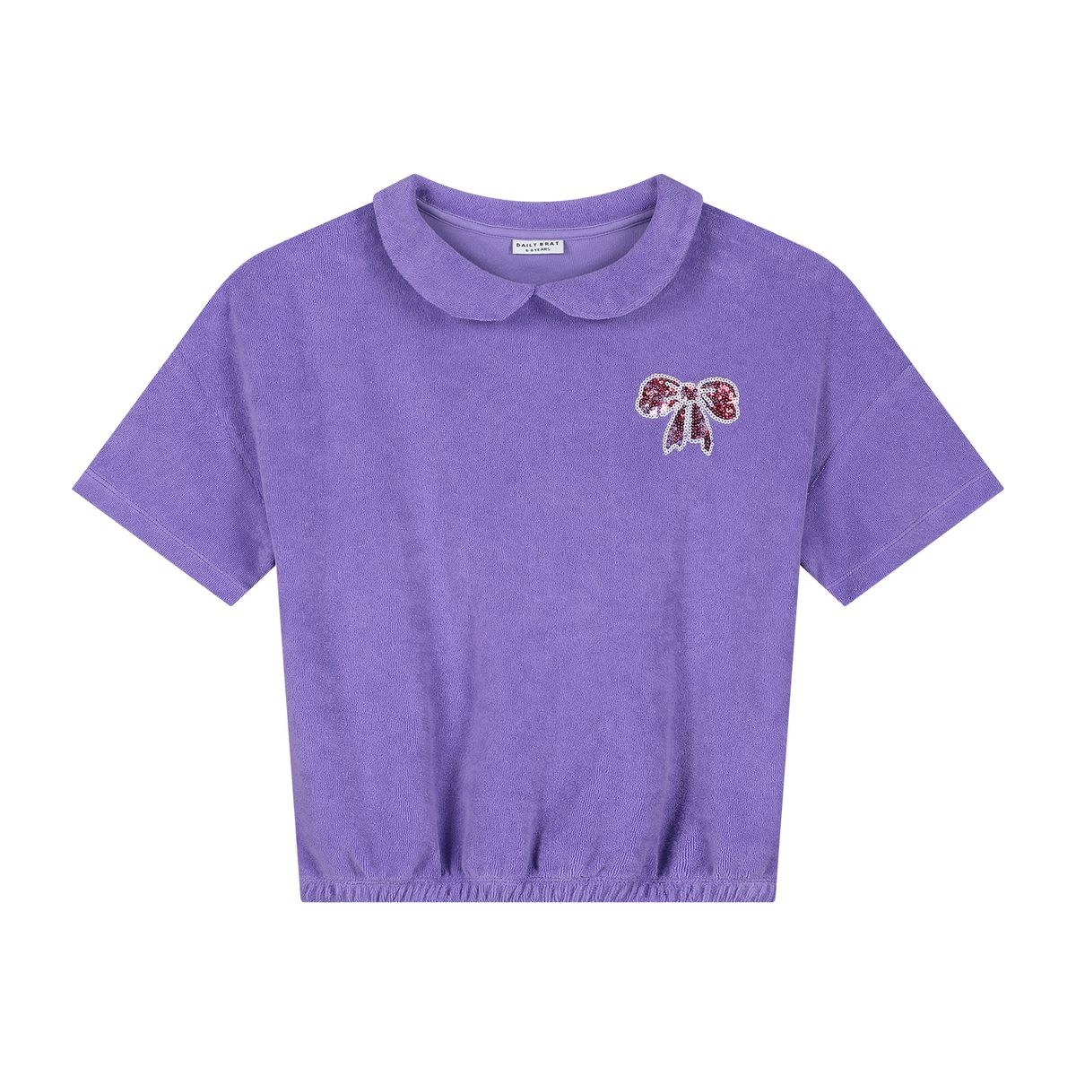 Suzy Bow Top Paisley Purple