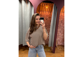 T-Shirt Nienke Ecru/brown