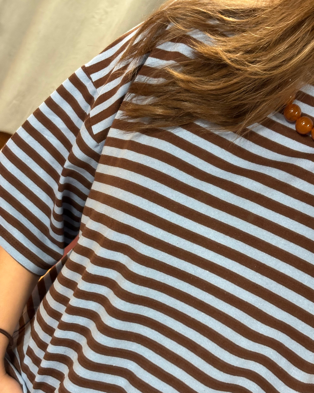 M824 T-shirt Nienke blue/brown