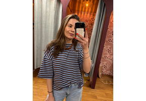 T-shirt Nienke blue/brown