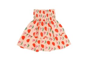 Elle Skirt Bird Aop Peach Orange