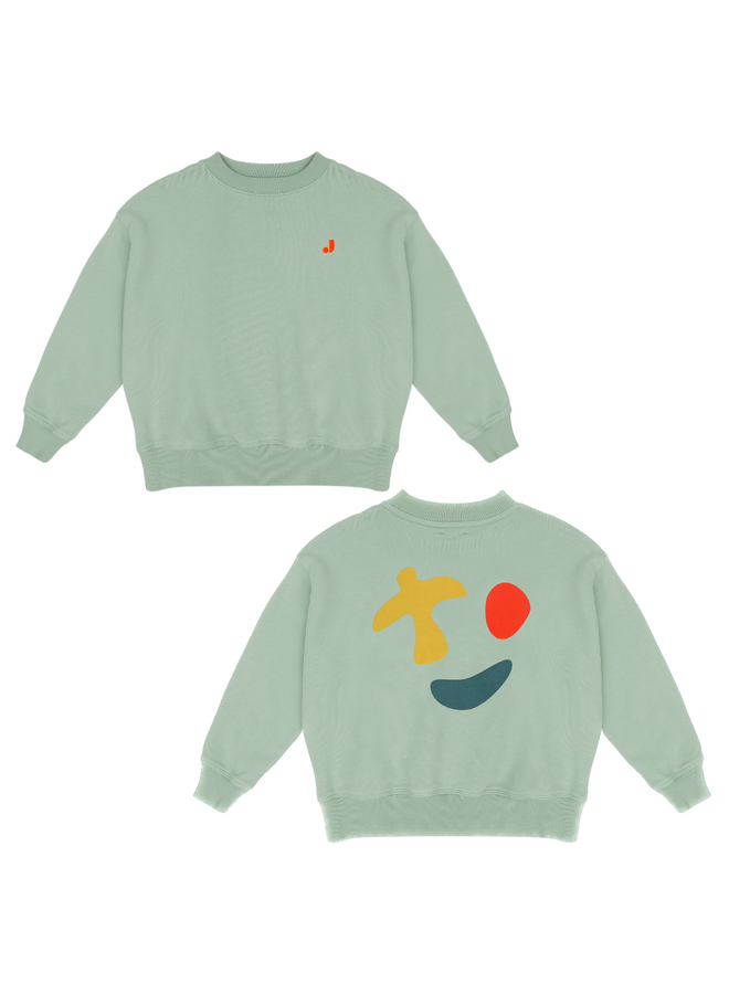 Happy Bird Sweater Sage Green