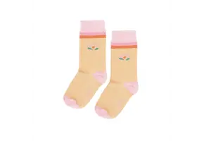Flower Socks Peach Orange