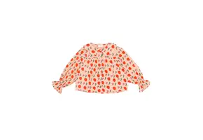 Emmy Blouse Bird Aop Peach Orange